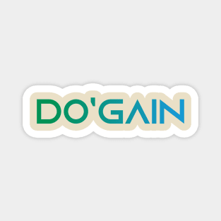 Do'gain (Green/Blue Gradient) logo.  For people inspired to build better habits and improve their life. Grab this for yourself or as a gift for another focused on self-improvement. Magnet