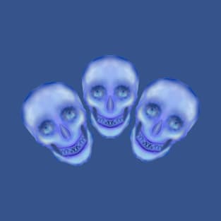 Triplet halloween spooky skull look at your eyes T-Shirt