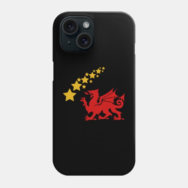 Welsh Dragon Shooting Star Phone Case by Celtic Morrigan