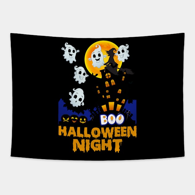 Halloween Night tee design birthday gift graphic Tapestry by TeeSeller07