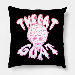 Nancy the THROAT GOAT pinks and whites on colors! Pillow