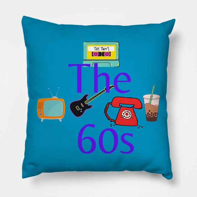 The 60s in retrospect Pillow by johnnie2749