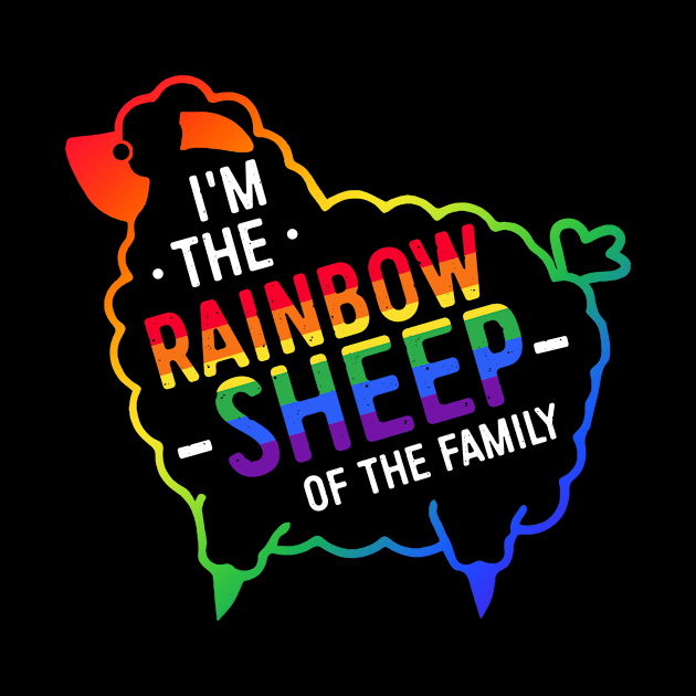 I'm the rainbow sheep LGBT Funny by unaffectedmoor