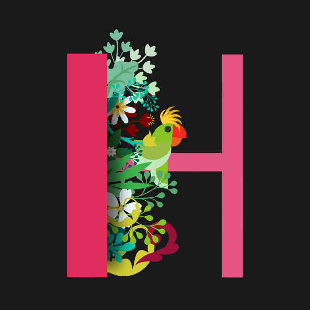 Tropical alphabet H by Susana