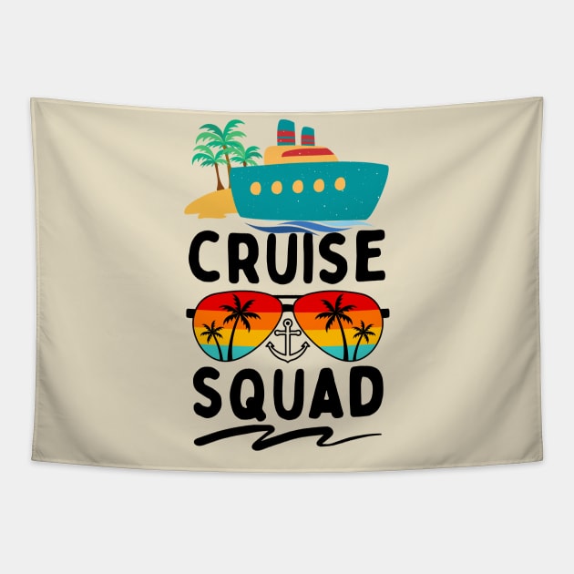 Cruise Squad Vacation Family Matching 2023 Tapestry by Teewyld