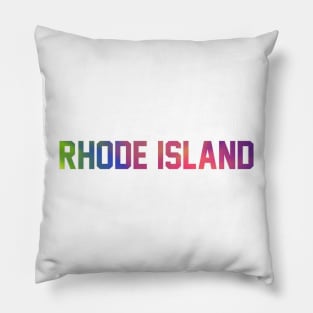 Rhode Island Tie Dye Jersey Letter Pillow