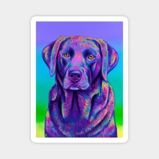 Purple Labrador Retriever Dog Magnet