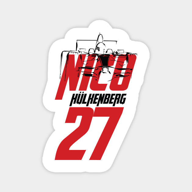 Nico Hulkenberg 27 Formula 1 Grand Prix Racing Driver Magnet by CGD