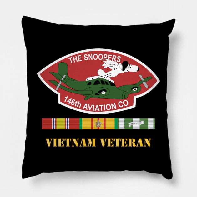 146th Aviation Company - Snoopers - VIetnam Veteran w VN SVC X 300 Pillow by twix123844