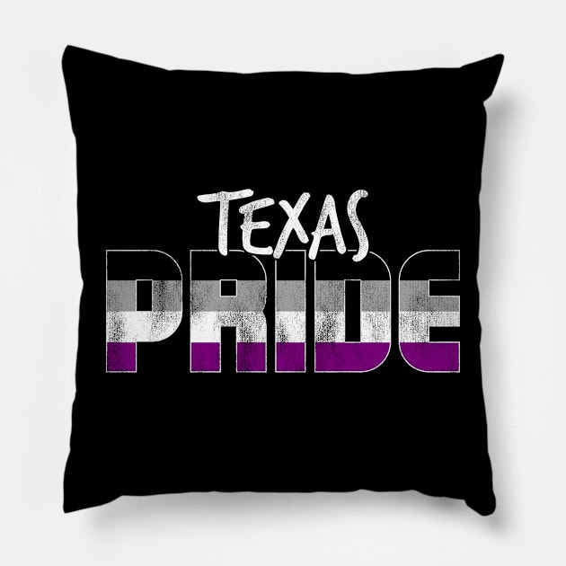 Texas Pride Asexual Flag Pillow by wheedesign