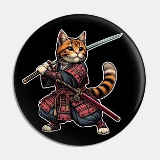 Samurai cat Pin