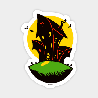 Vintage Haunted House Magnet