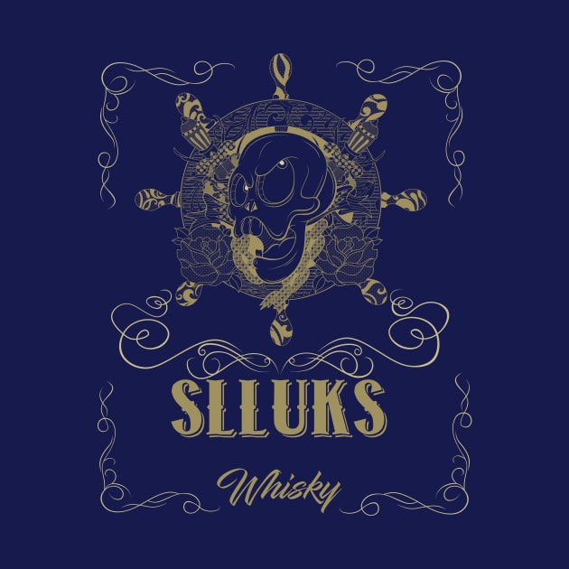 Tasteful Slluks whiskey logo design by slluks_shop