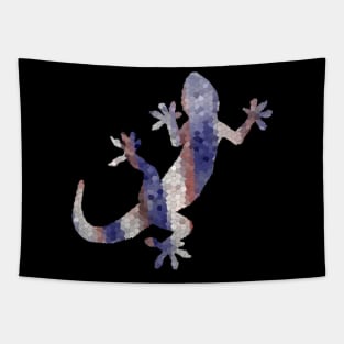 Red White Blue Mosaic Lizard Tapestry