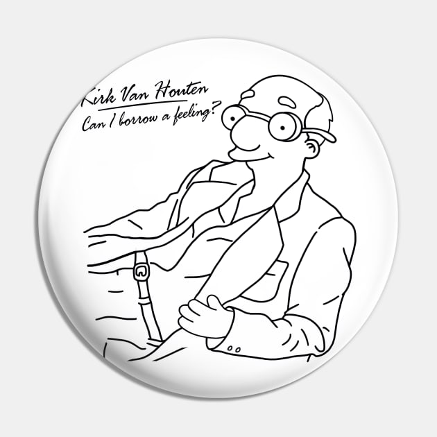 Can I Borrow A Feeling? - Outline B/W Pin by Rock Bottom