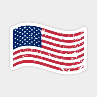 Cool Vintage Distressed USA American Flag Design Magnet