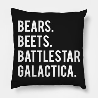 Bears Beets Battlestar Galactica Pillow