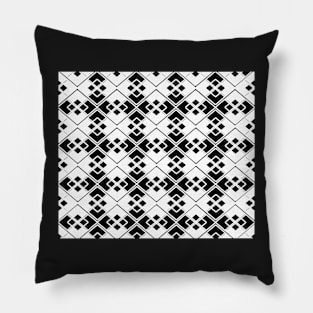 Abstract geometric pattern - black and white. Pillow