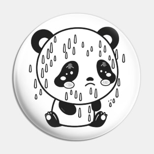 Cute Sad Little Crying Panda Pin