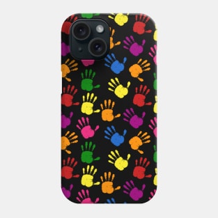 Colorful Handprint Pattern Phone Case