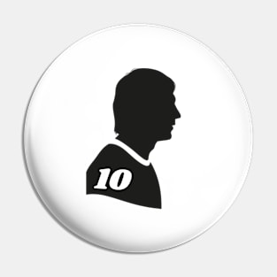 Black Silhouette Messi Pin