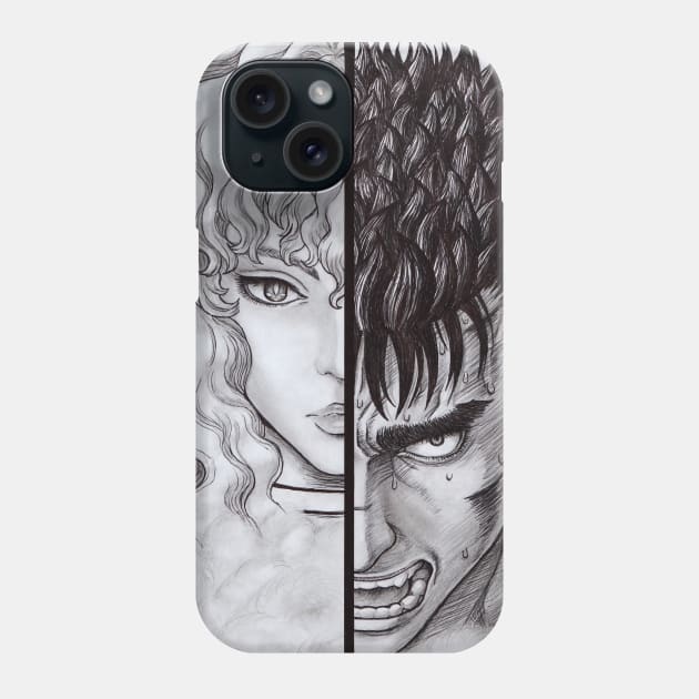 Griffith and Guts Phone Case by Lunatyk