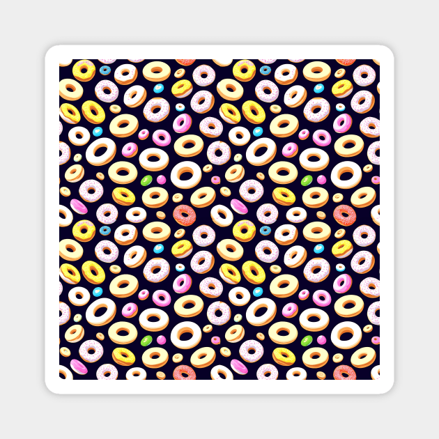 Deliciously Sweet Donut Pattern Design for Doughnut Lovers Magnet by star trek fanart and more