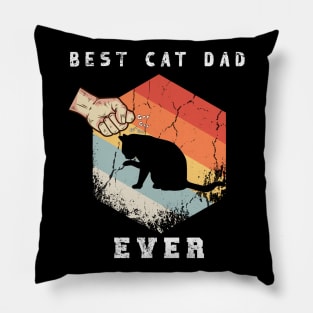 Best cat dad ever - Father vintage cat dad ever gift Pillow