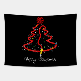 Merry Christmas Fire Department Firefighter Tapestry