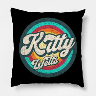 name kitty color circle Pillow