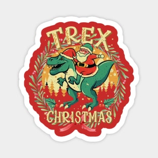 T-Rex Christmas Magnet