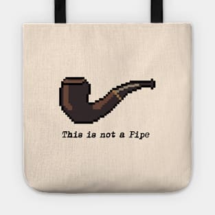 THIS IS NOT A PİPE - pixel art Tote