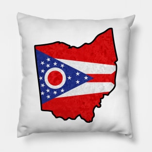 Ohio State Flag Dayton Cleveland Cincinnati Columbus Athens Toledo Akron Canton Pillow