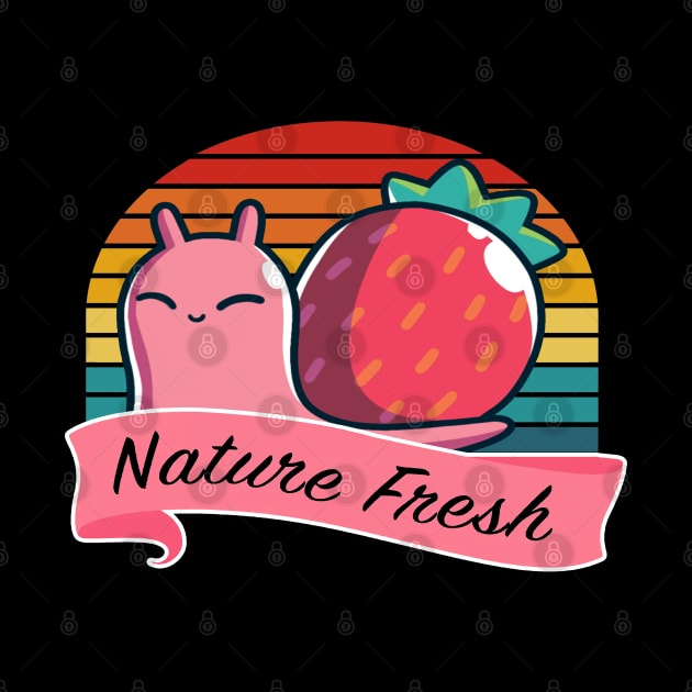 nature fresh strawberry snail by penak sing maido