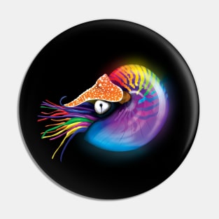 Rainbow Nautilus (with Glow) Pin