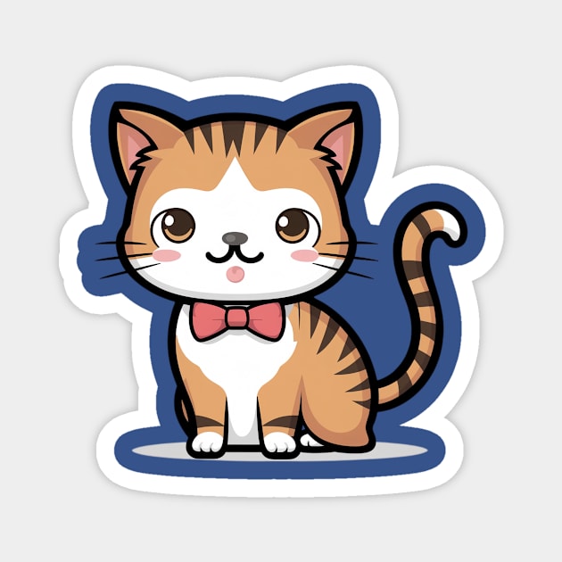 Cute little Cat Magnet by Hamxxa