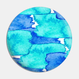 Water BLUE Abstract Pin