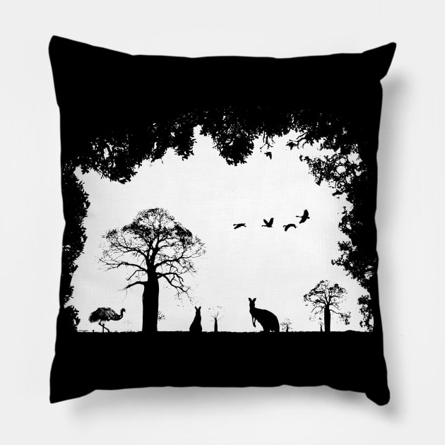 Wild Australia Pillow by wanungara