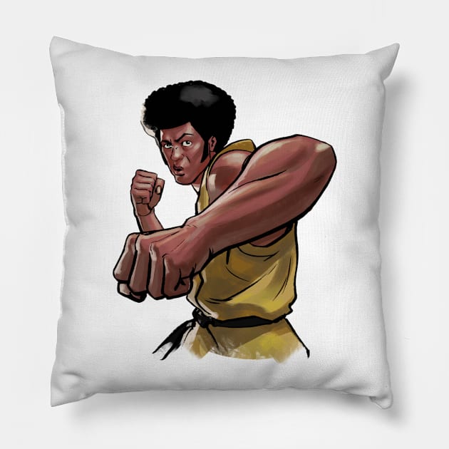 Jim Kelly Pillow by ohshirtdotnet