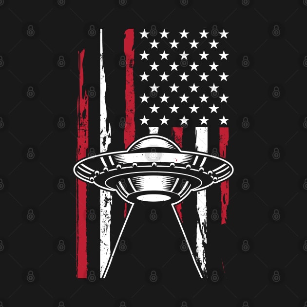 American flag alien ufo by Dylante