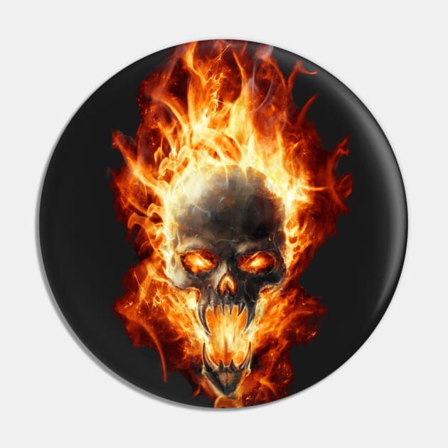 Fire Skull Pin by NOMAD73