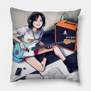 Bass Girl Pillow