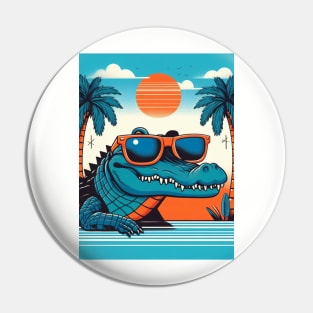 Cool Blue Gator Pin