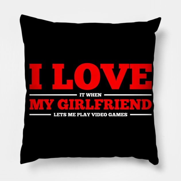 Video Game Girlfriend Gamer Pillow by KAWAIITEE