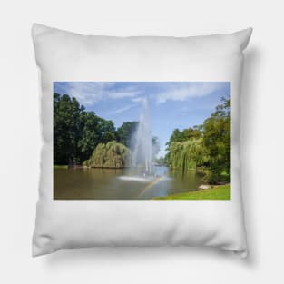 Germany; Europe; Lower Saxony; Delmenhorst; Park; park area; graft; rainbow; Fountain; water fountain Pillow