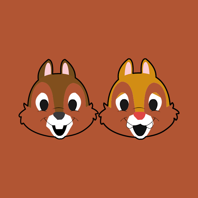 Chip Dale Transparent Faces by LuisP96