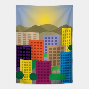 City day landscape Tapestry