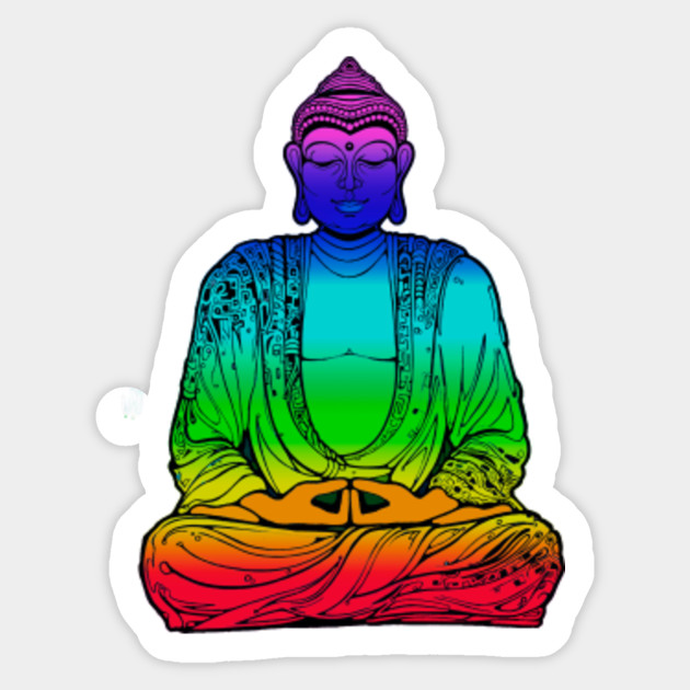 Buddha Painting Buddha Sticker Teepublic Uk