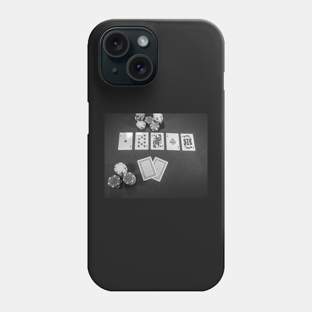 Top down view of Texas Holdem poker Phone Case by yackers1