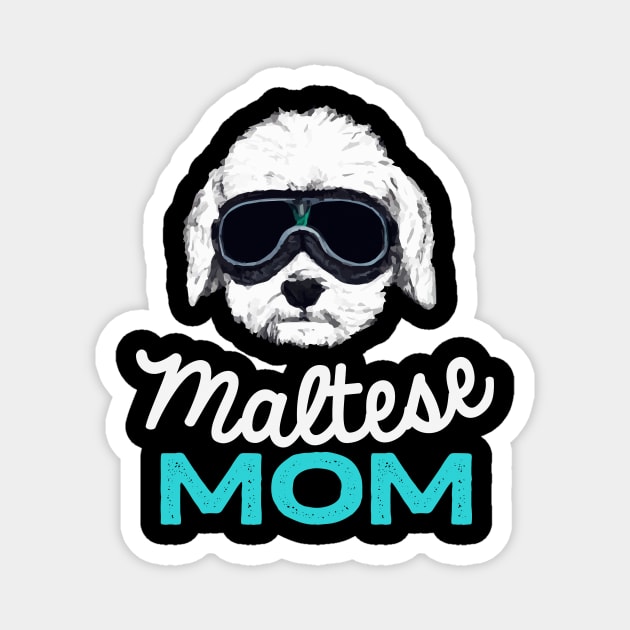 Maltese Mom Vintage Dog Owner Retro Dog Mother Magnet by BetterManufaktur